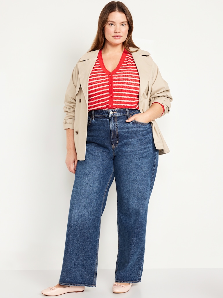 Curvy Extra High-Waisted Wide-Leg Jeans