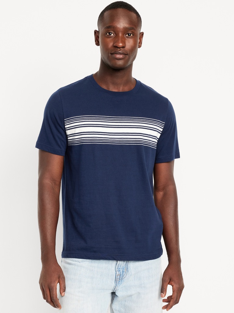 Crew-Neck Striped T-Shirt