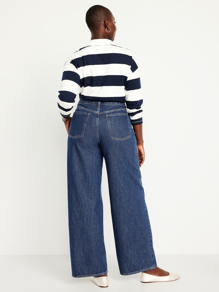 Mid-Rise Wow Baggy Wide-Leg Jeans