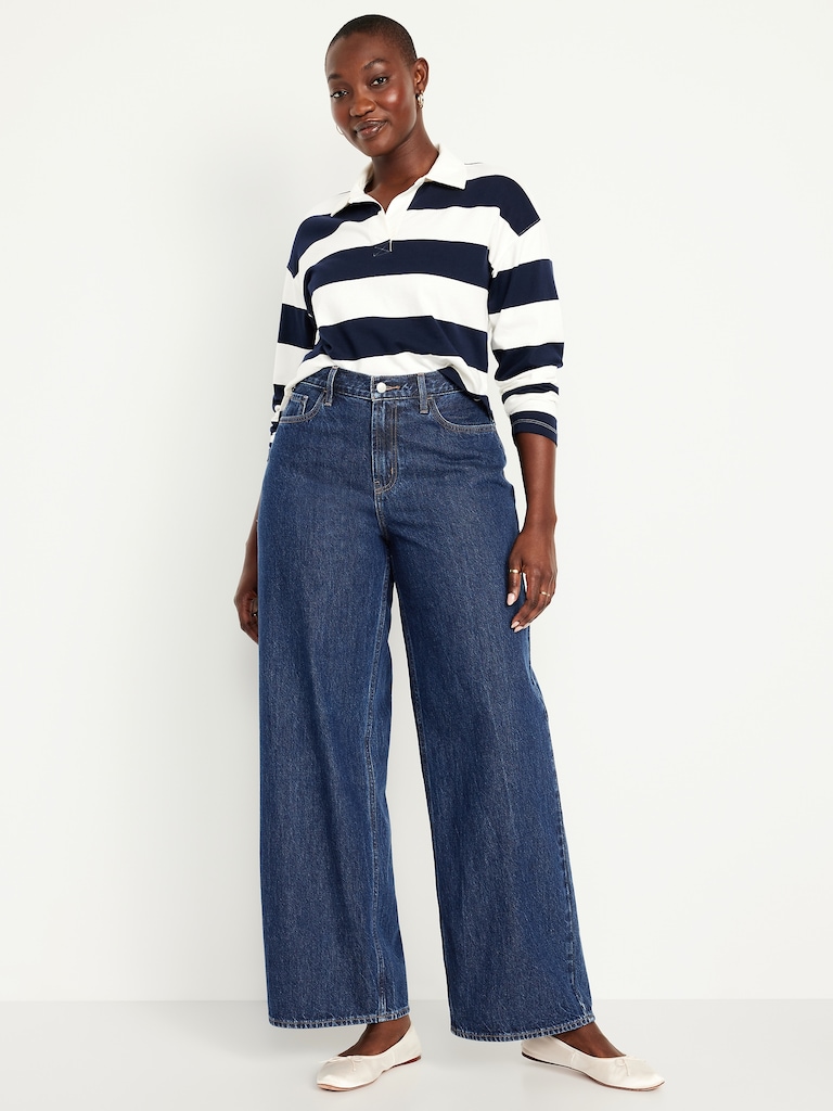 Mid-Rise Wow Baggy Wide-Leg Jeans