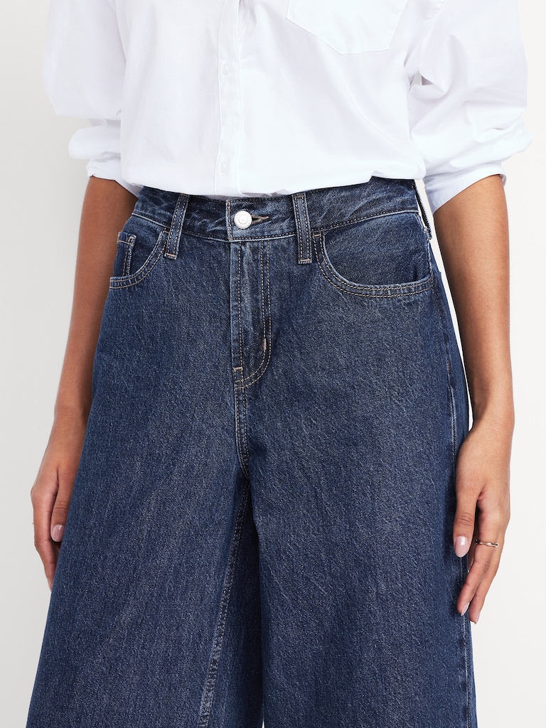 Mid-Rise Wow Baggy Wide-Leg Jeans