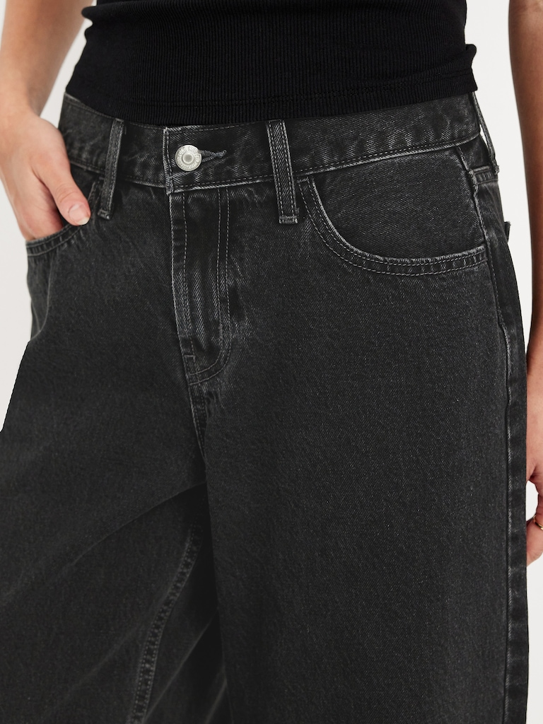 Mid-Rise Wow Baggy Wide-Leg Jeans