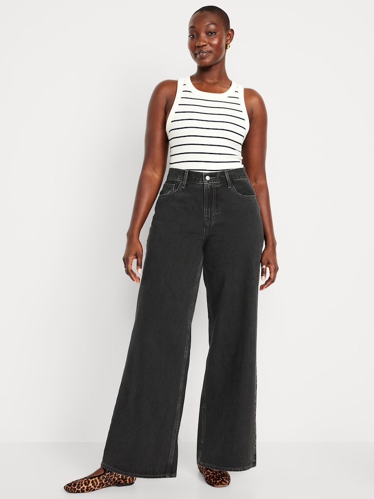 Mid-Rise Wow Baggy Wide-Leg Jeans