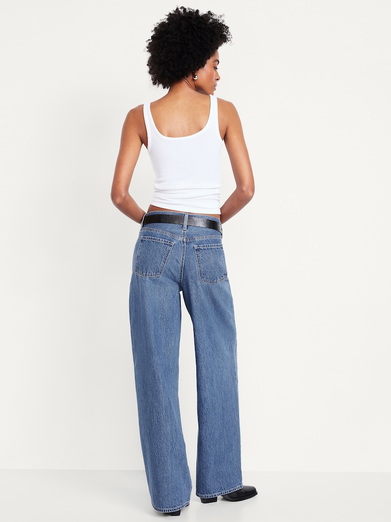 Mid-Rise Wow Baggy Wide-Leg Jeans