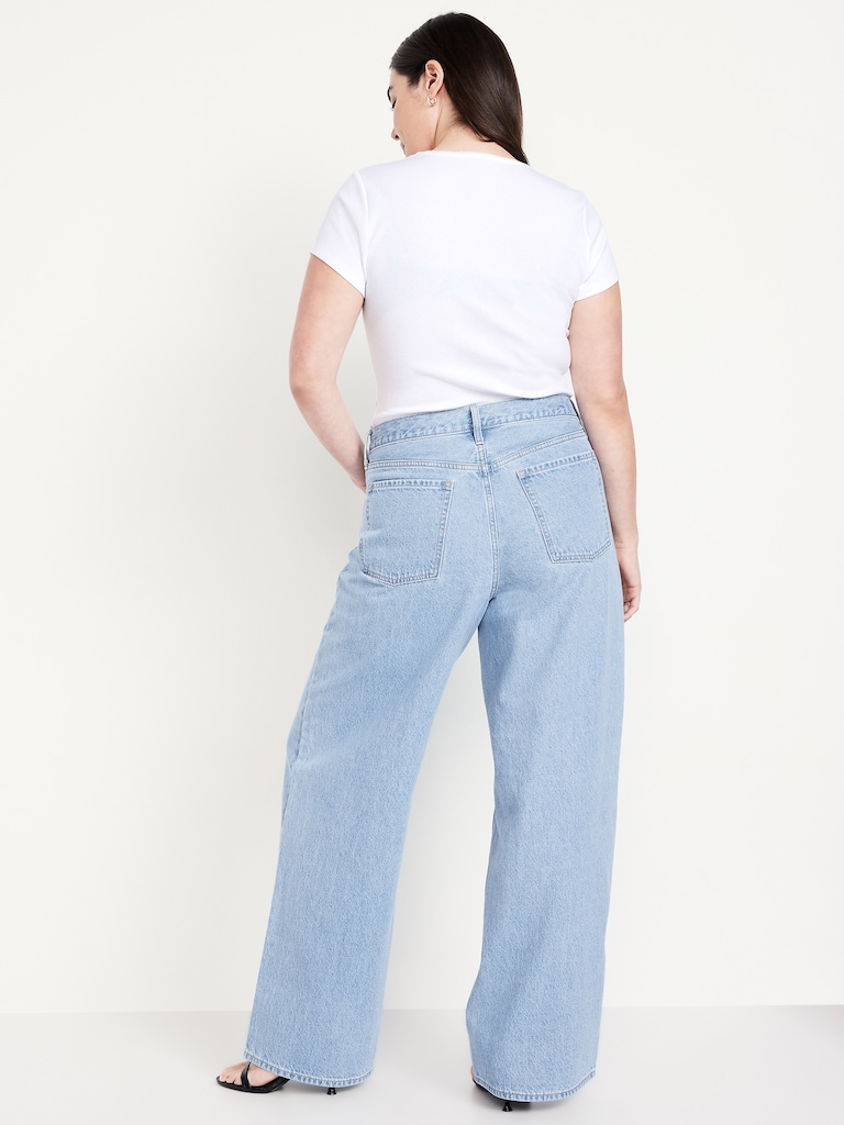Mid-Rise Wow Baggy Wide-Leg Jeans