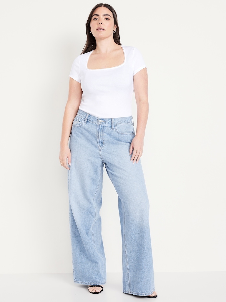 Mid-Rise Wow Baggy Wide-Leg Jeans