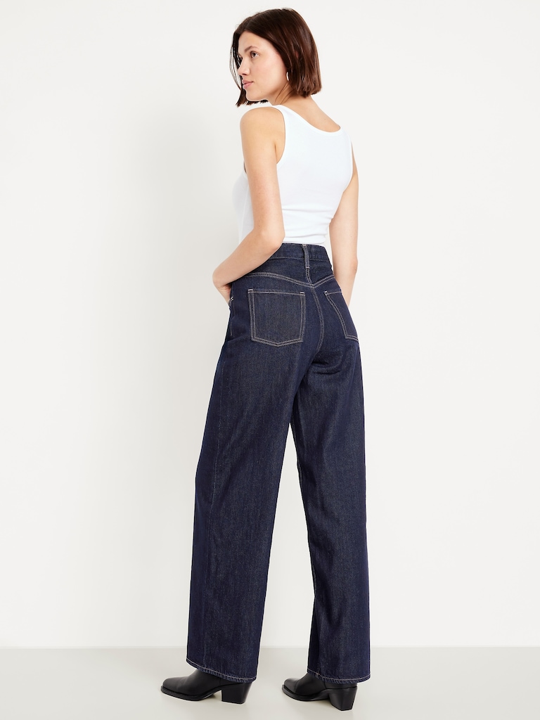 High-Waisted Baggy Wide-Leg Jeans