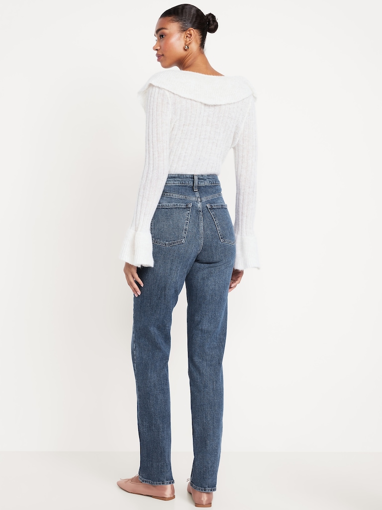 Extra High-Waisted Straight Jeans