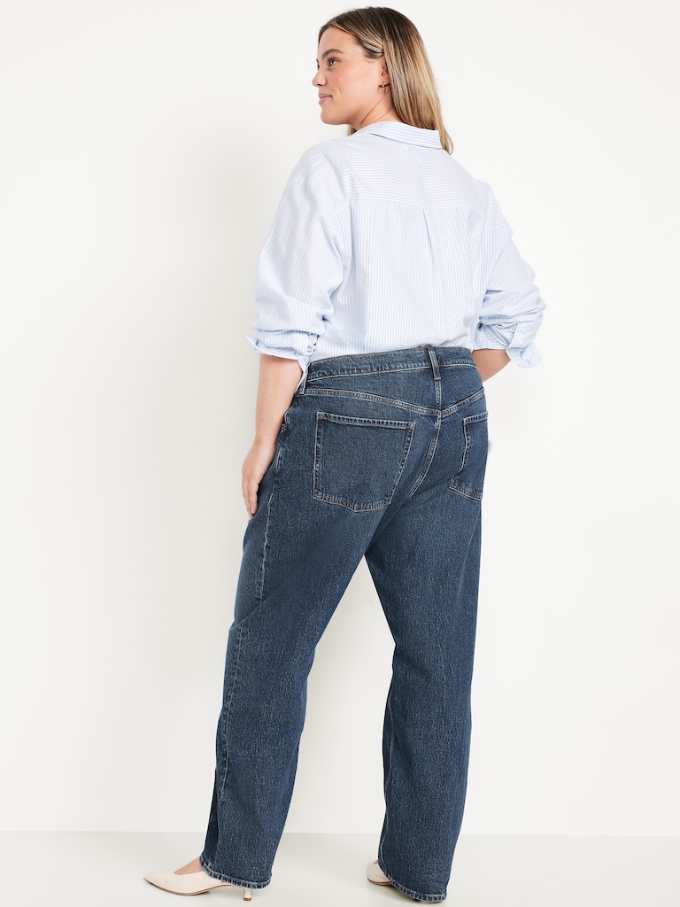 Low-Rise Slouchy Straight Jeans
