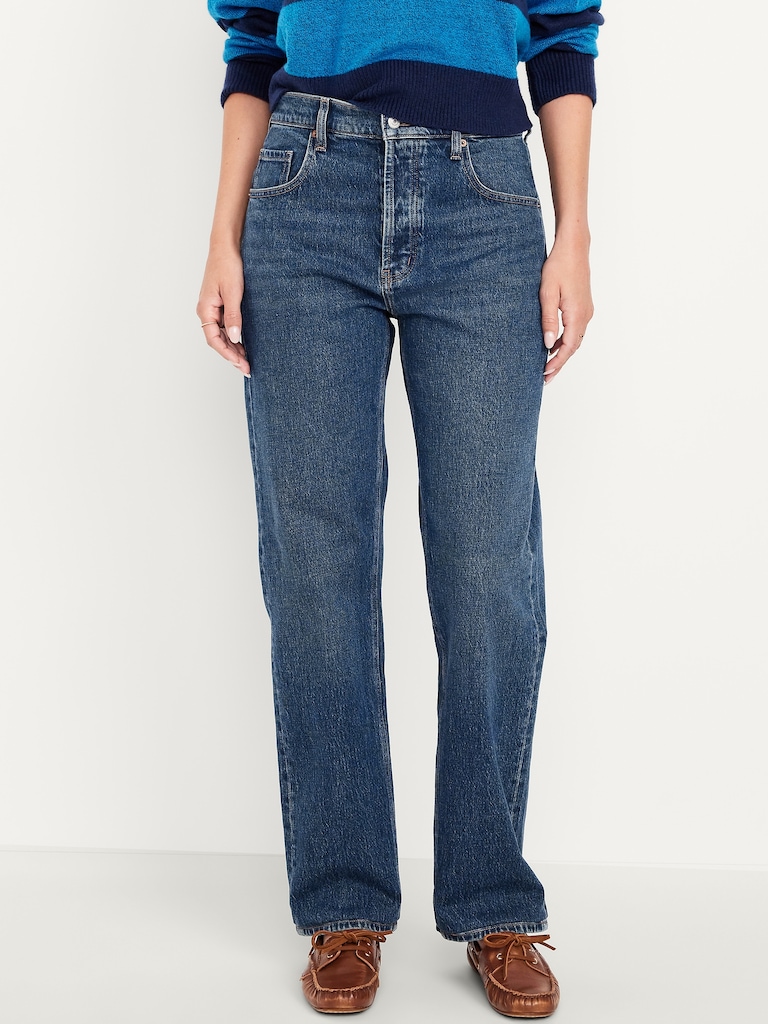 Low-Rise Slouchy Straight Jeans