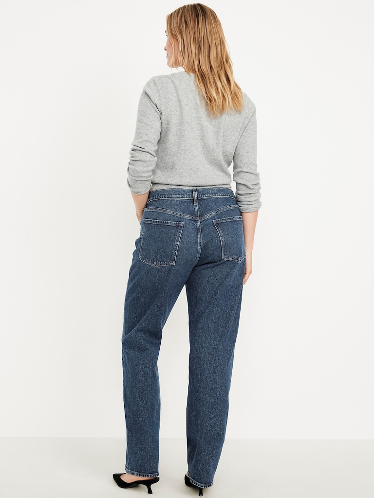 Low-Rise Slouchy Straight Jeans