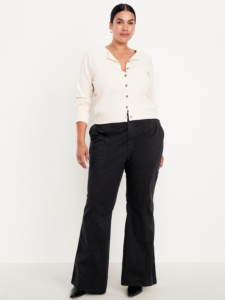 Mid-Rise Flare Pants