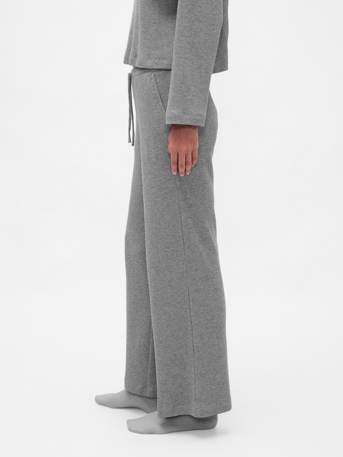 Waffle Wide-Leg PJ Pants