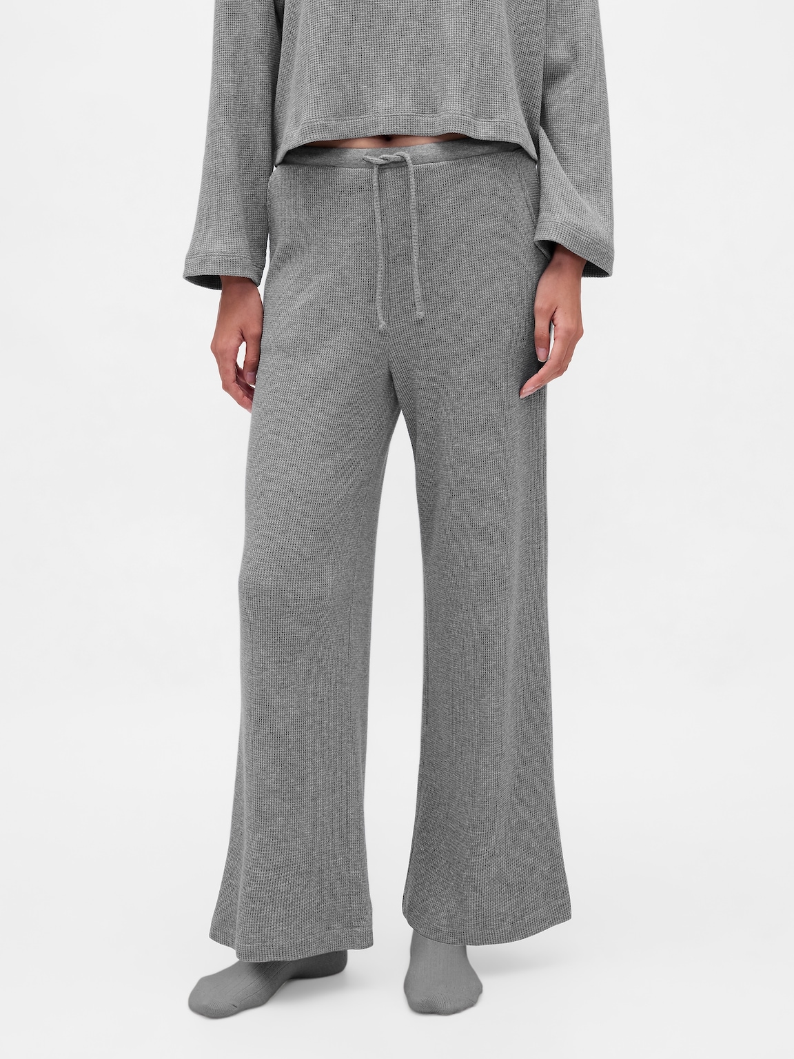 Waffle Wide-Leg PJ Pants