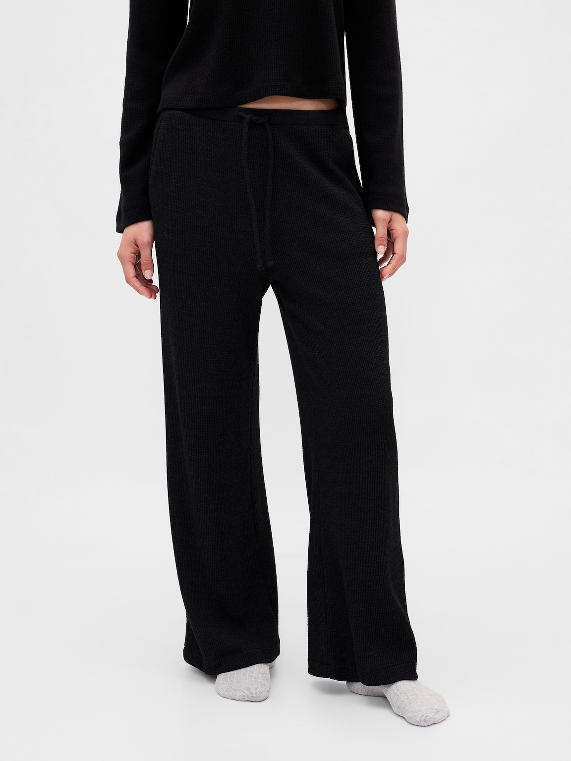 Waffle Wide-Leg PJ Pants
