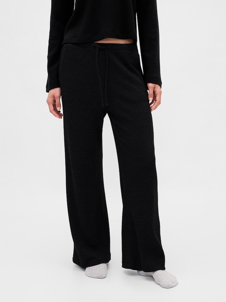 Waffle Wide-Leg PJ Pants