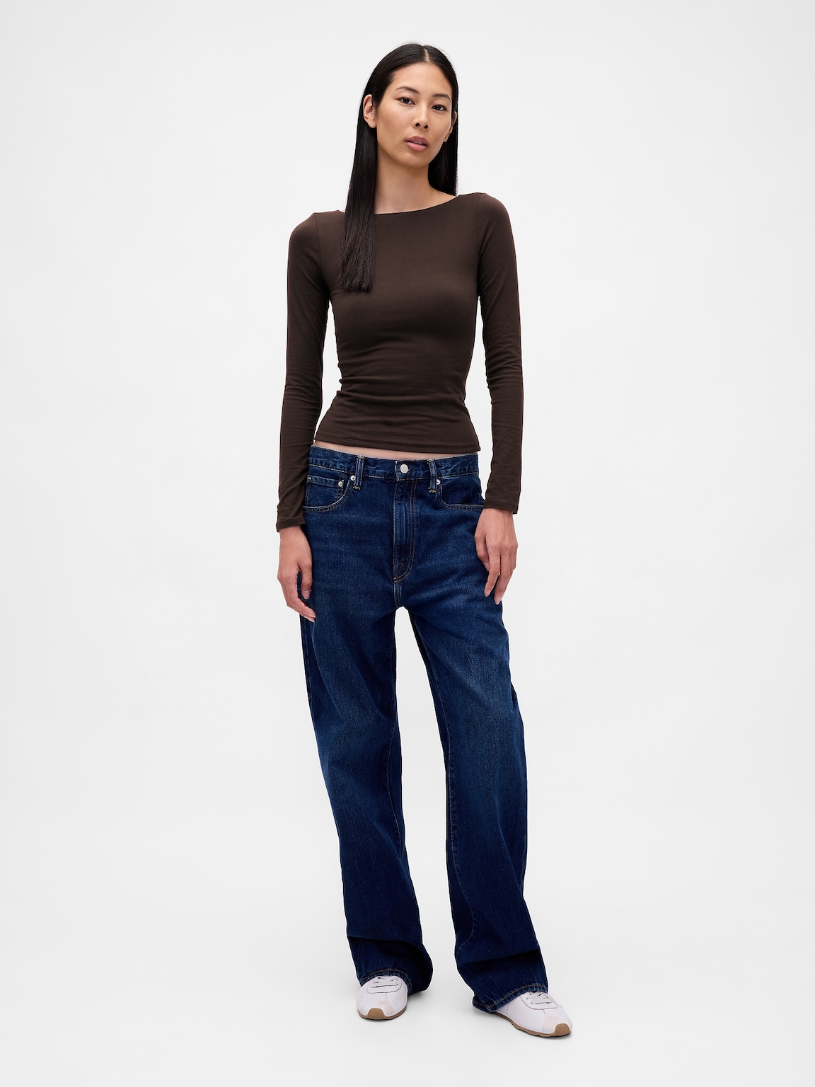 CloseKnit Jersey Boatneck Open-Back T-Shirt