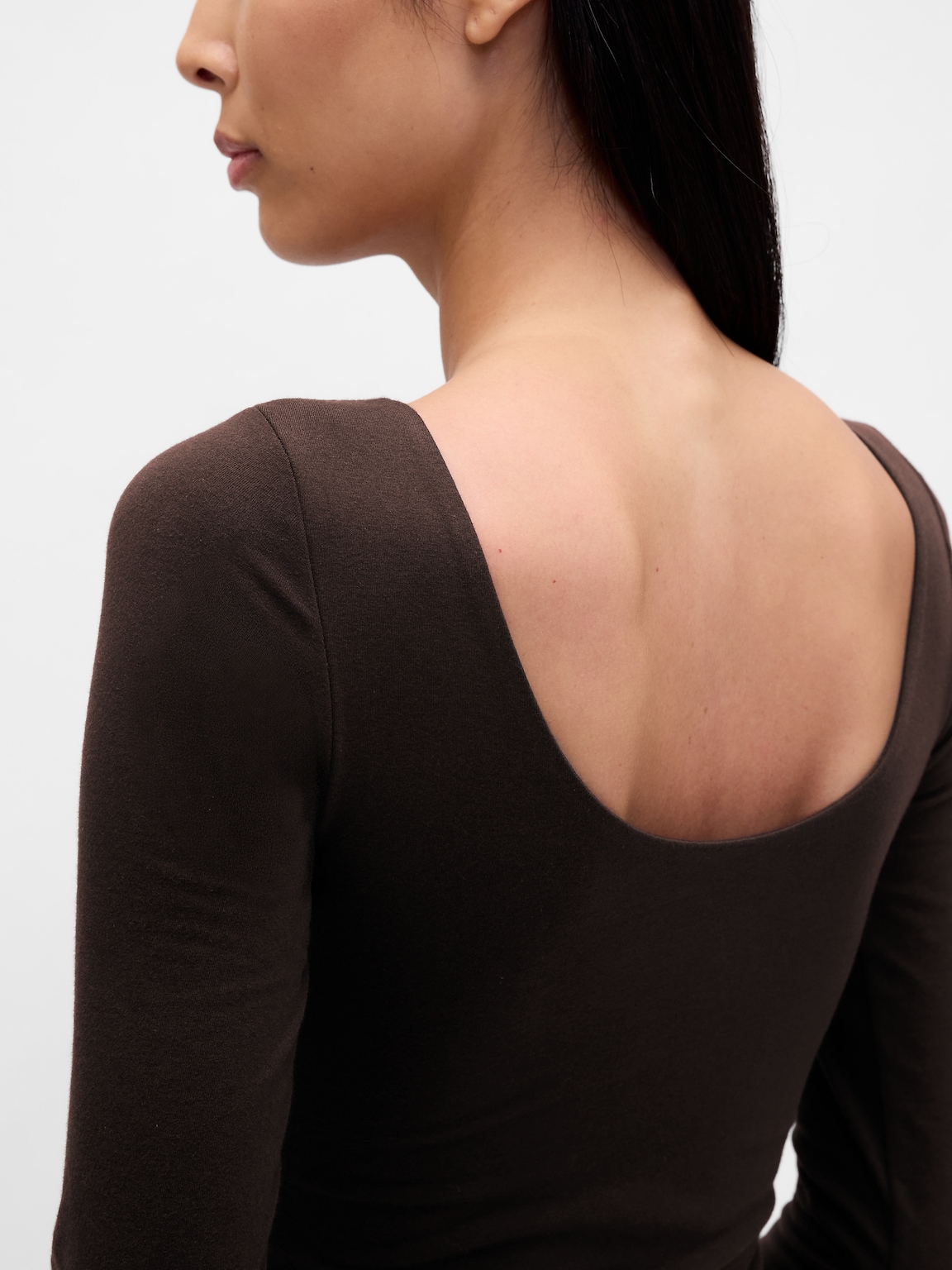CloseKnit Jersey Boatneck Open-Back T-Shirt