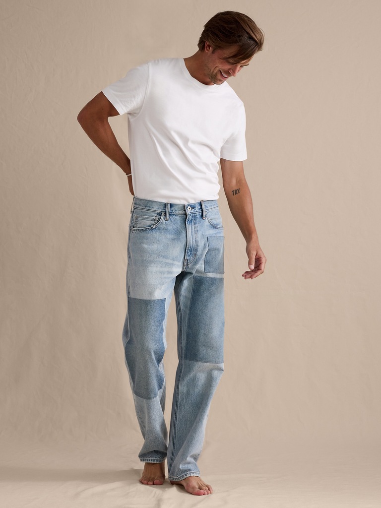 Straight Patchwork Jean