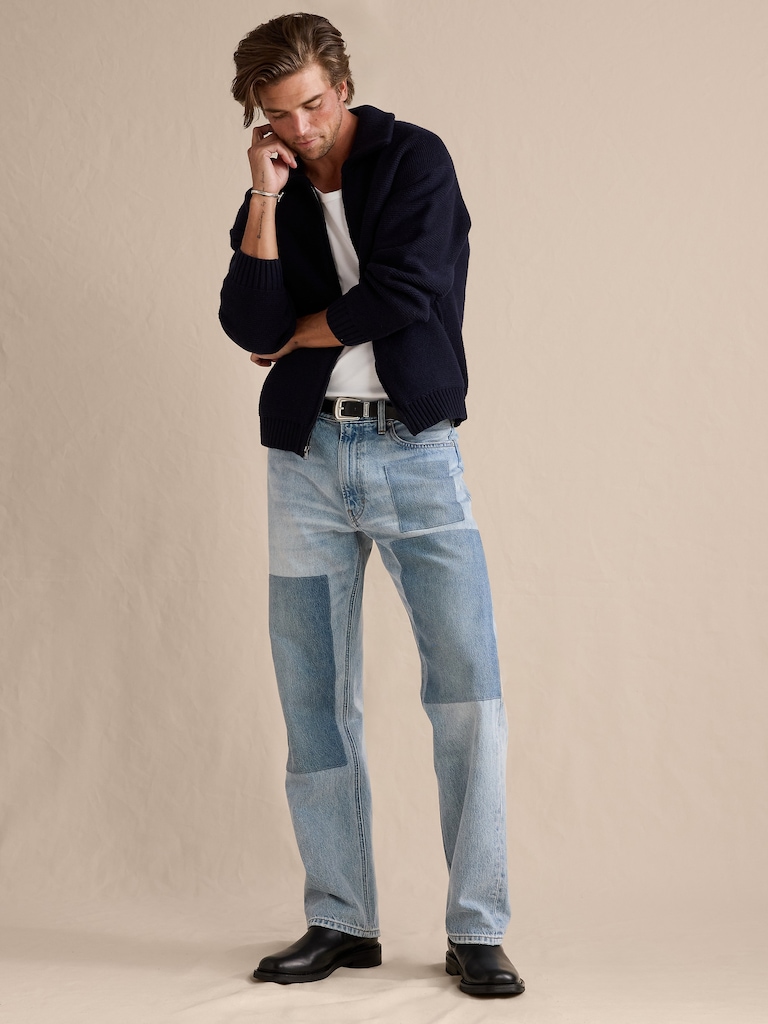 Straight Patchwork Jean