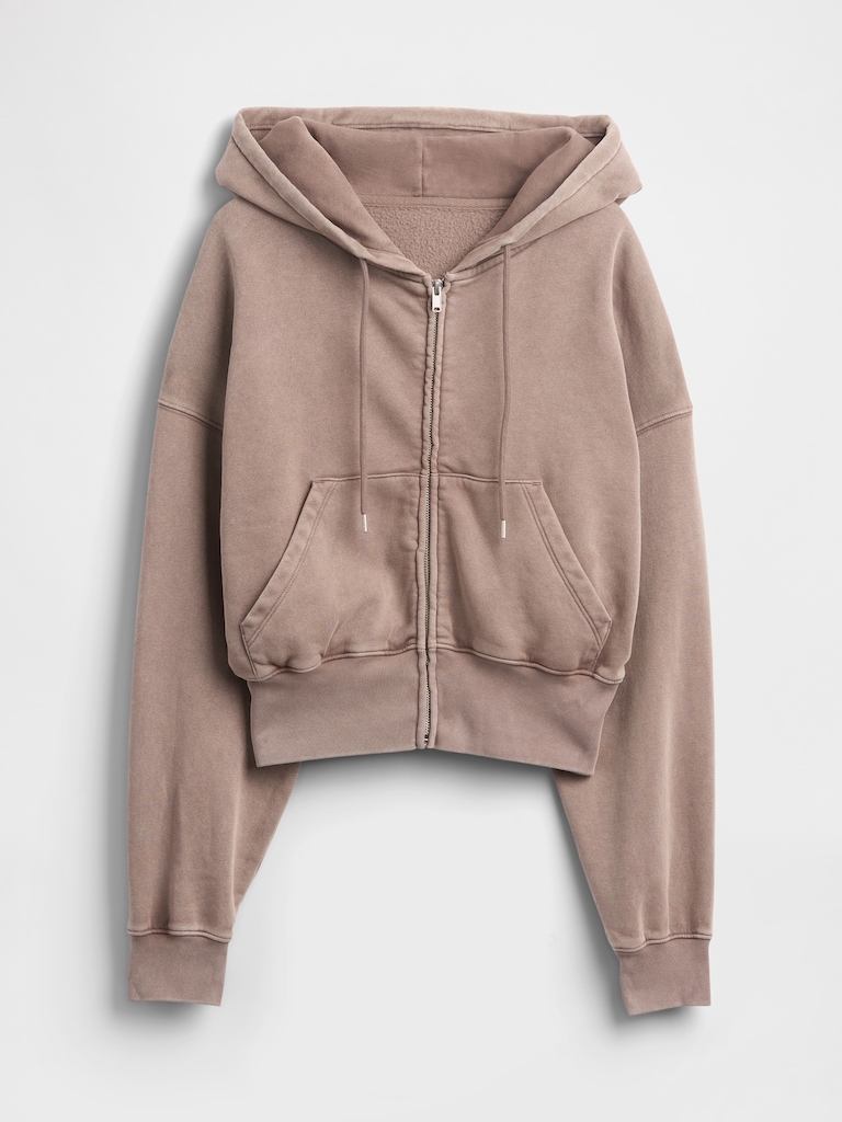 VintageSoft Full-Zip Wedge Hoodie