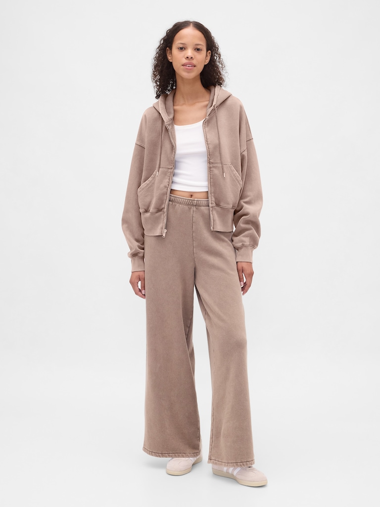 VintageSoft Baggy Wide-Leg Sweatpants