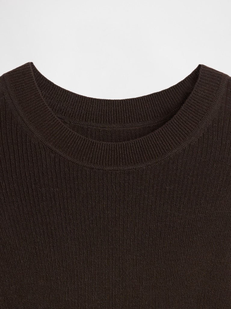 Sheer Rib Sweater Bodysuit