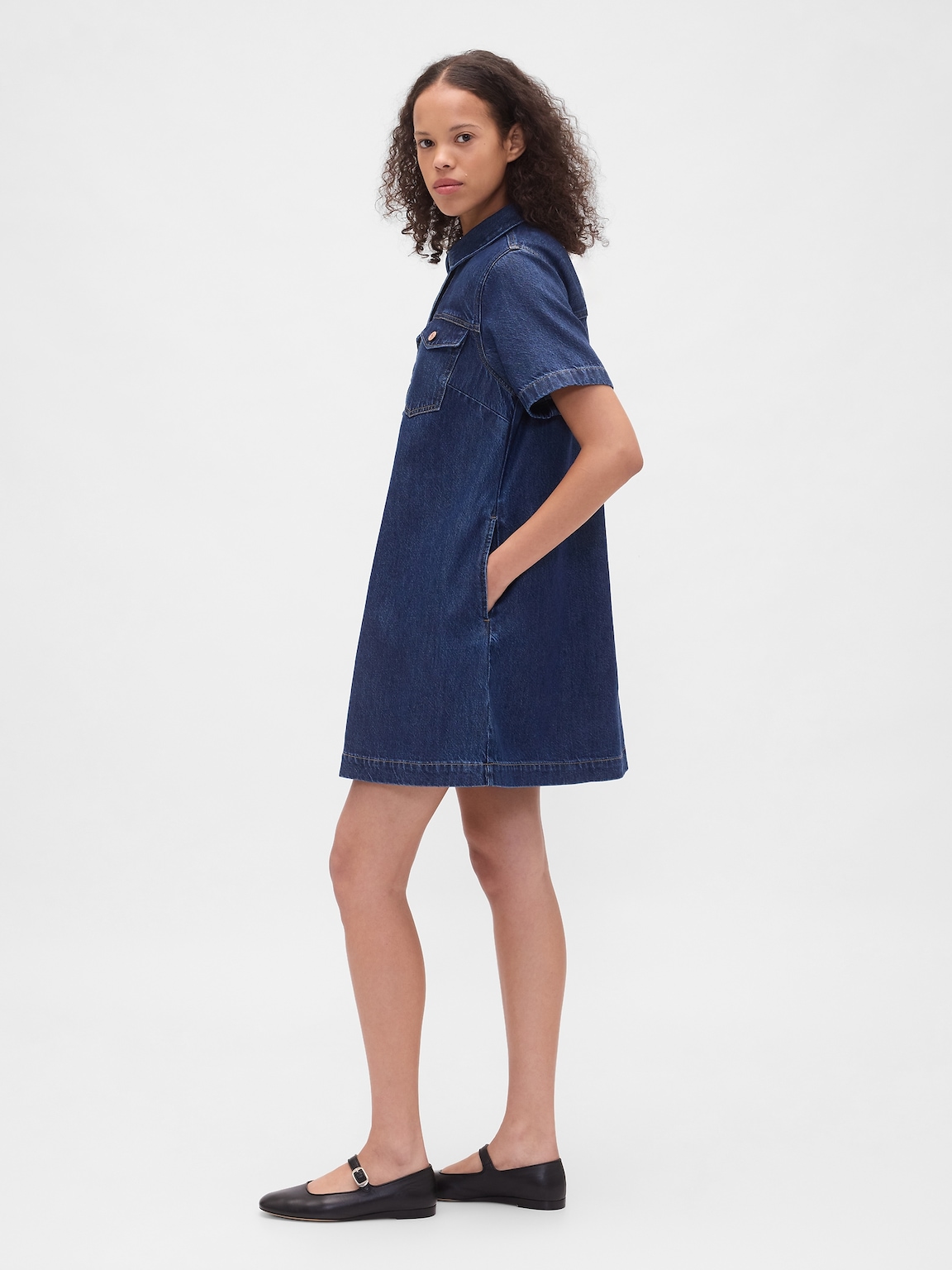 UltraSoft Denim Mini Dress