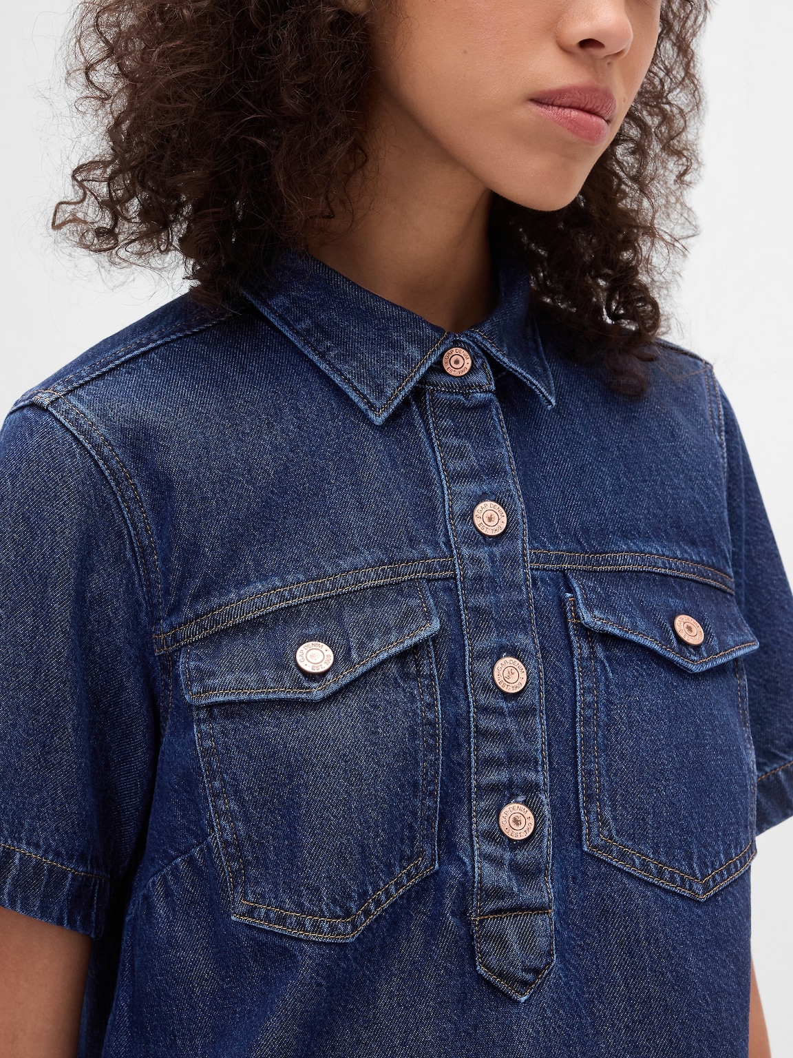 UltraSoft Denim Mini Dress