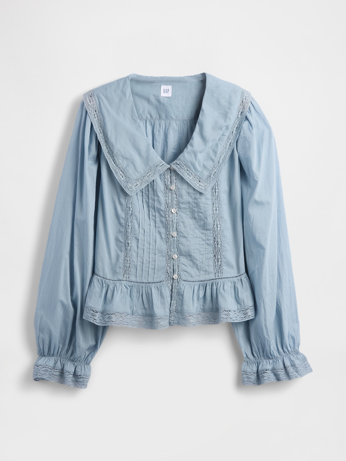 Collared V-Neck Peplum Top