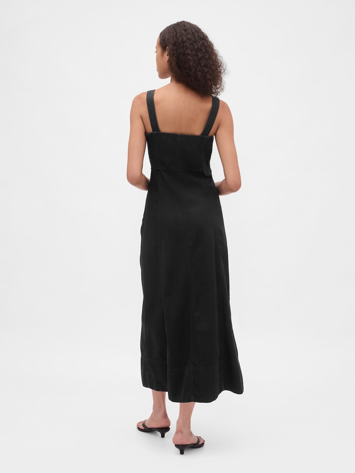 UltraSoft Denim Zip-Front Maxi Dress