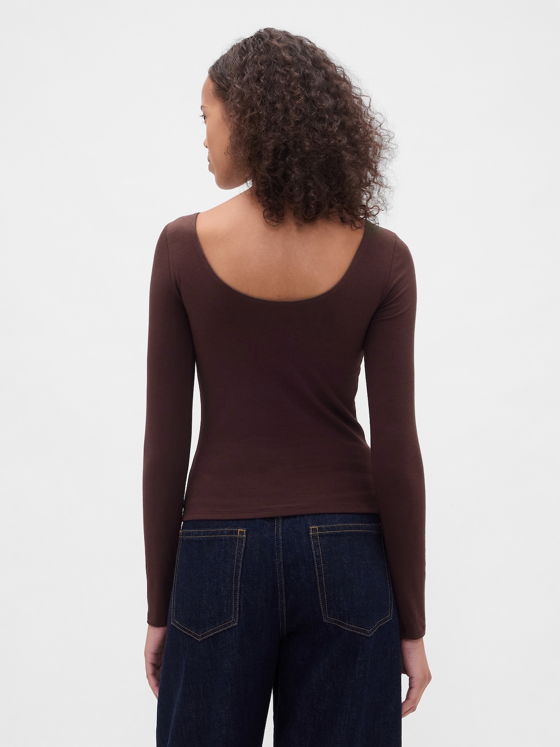 CloseKnit Jersey Boatneck Open-Back T-Shirt