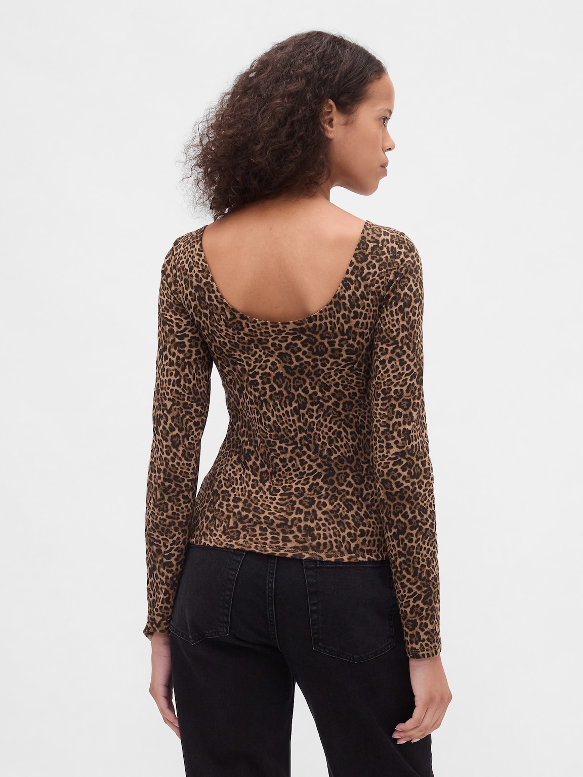 CloseKnit Jersey Boatneck Open-Back T-Shirt