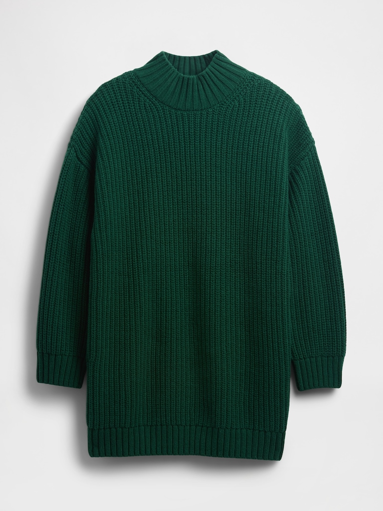 Oversized Turtleneck Mini Sweater Dress