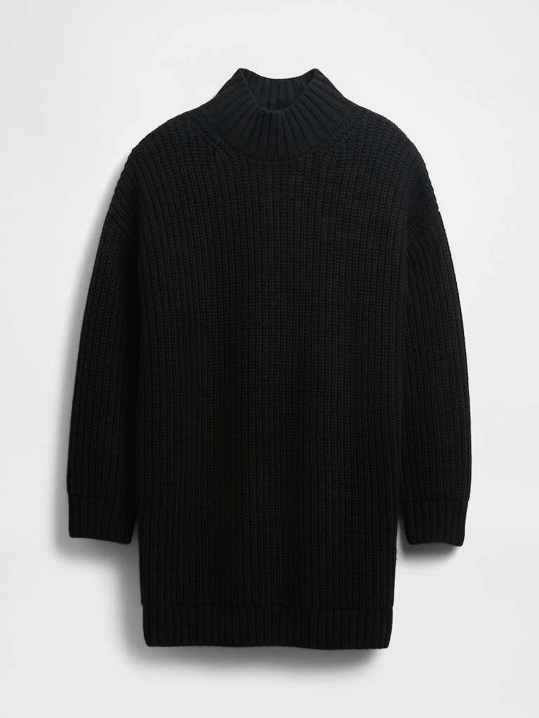 Oversized Turtleneck Mini Sweater Dress