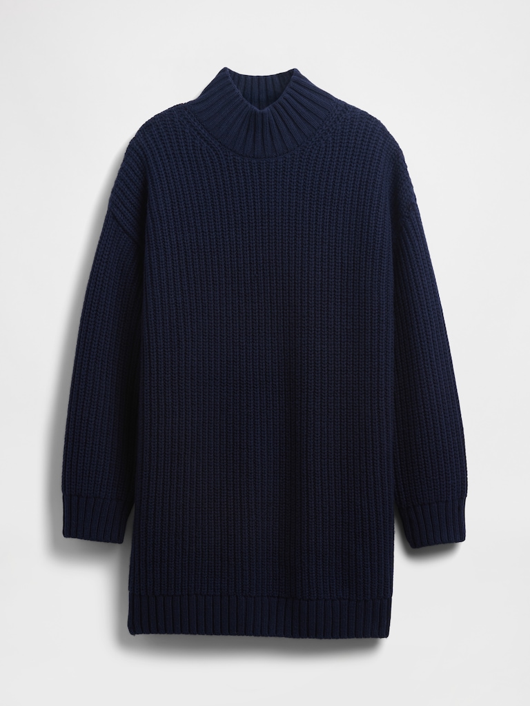 Oversized Turtleneck Mini Sweater Dress