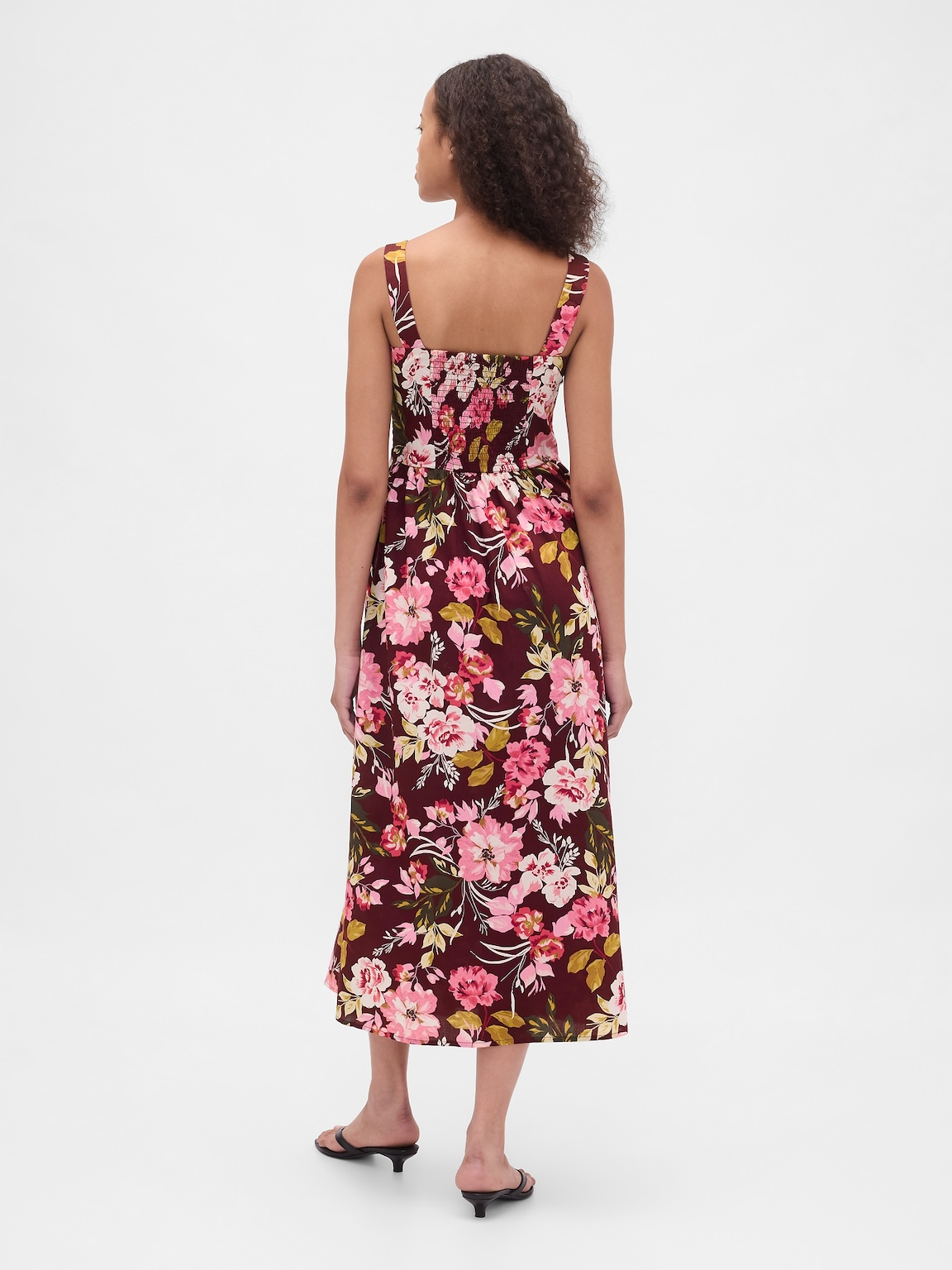 Seamed Drop-Waist Maxi Dress