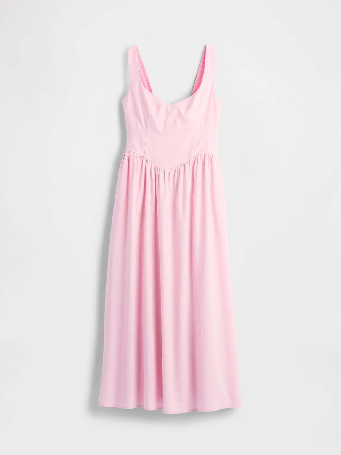 Seamed Drop-Waist Maxi Dress