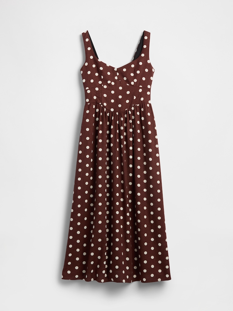 Seamed Drop-Waist Maxi Dress