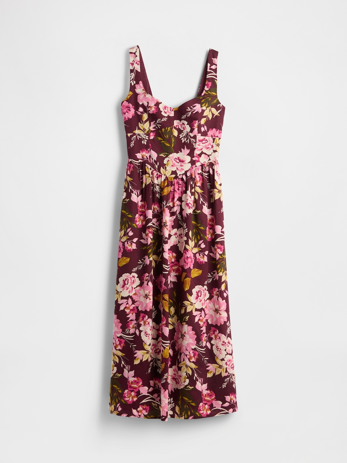 Seamed Drop-Waist Maxi Dress