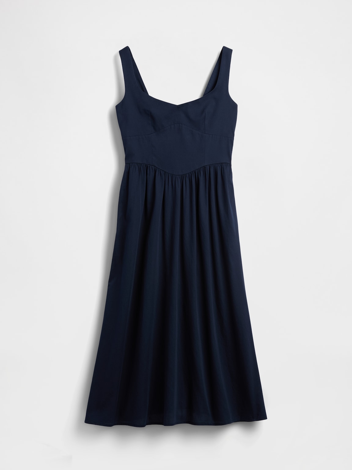 Seamed Drop-Waist Maxi Dress