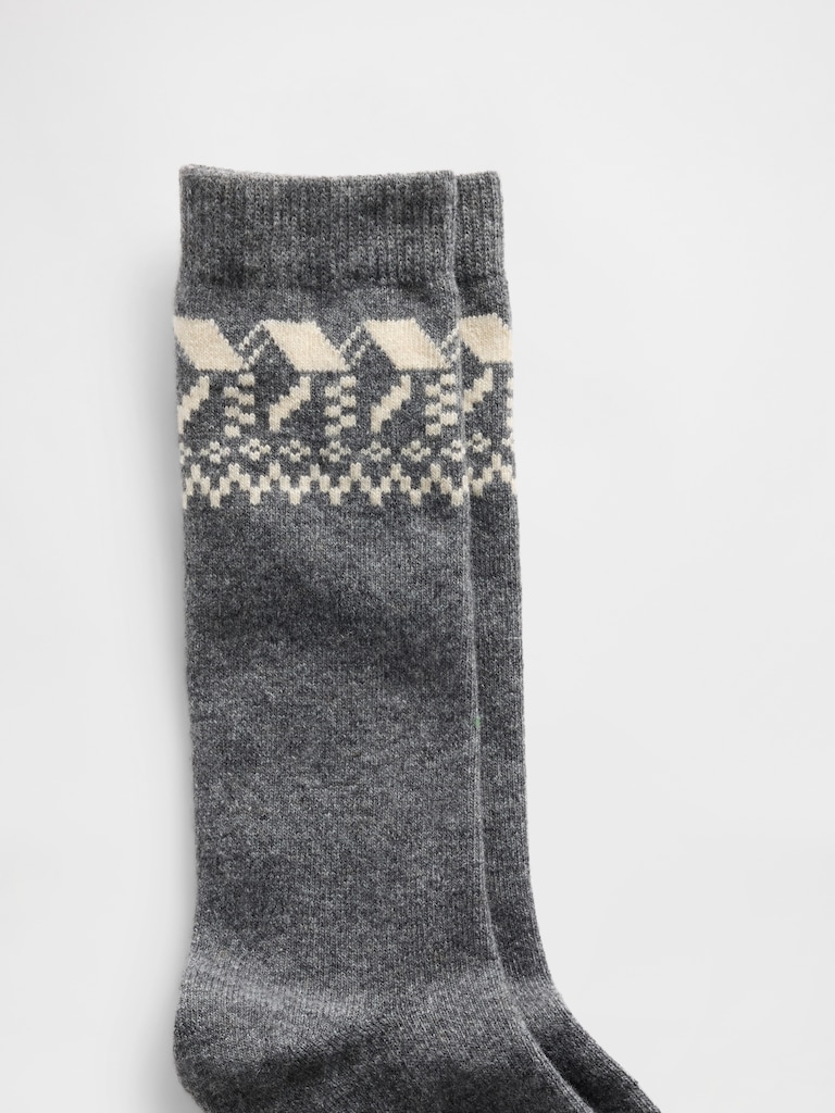 Fair Isle Crew Socks