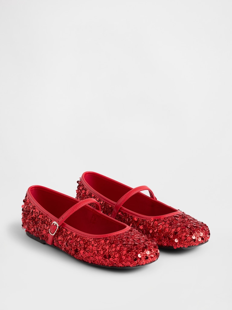 Kids Sequin Ballet Flats