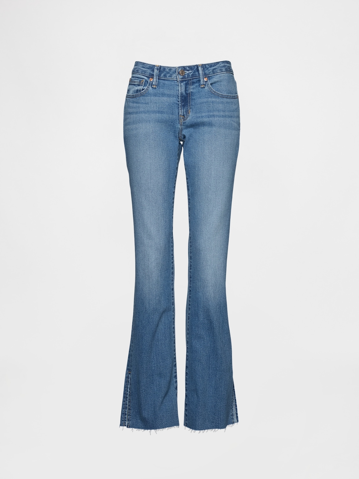 Low Rise Long & Lean Split-Hem Jeans