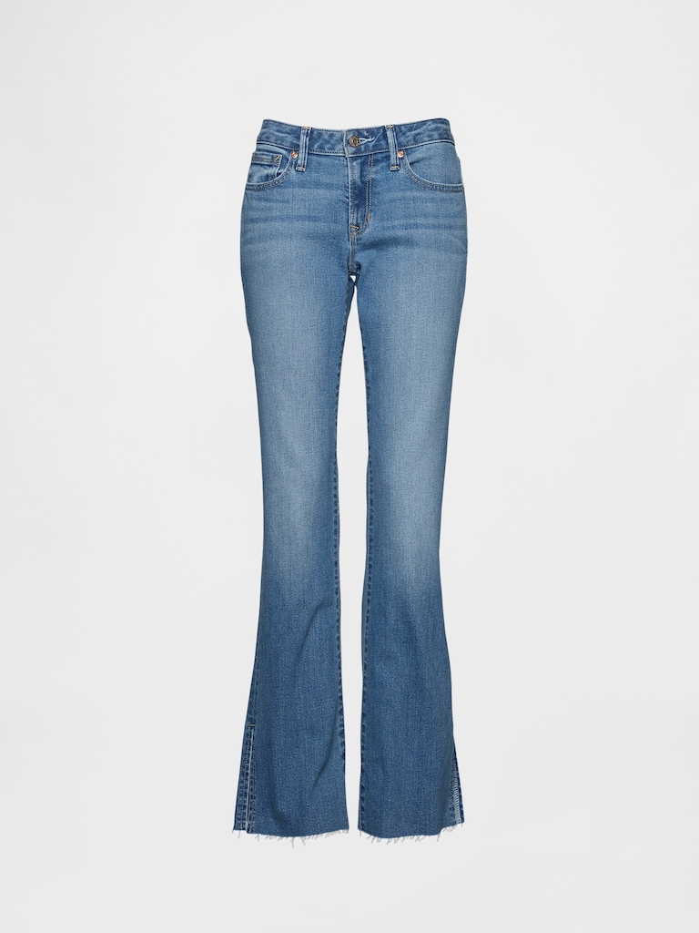 Low Rise Long & Lean Split-Hem Jeans