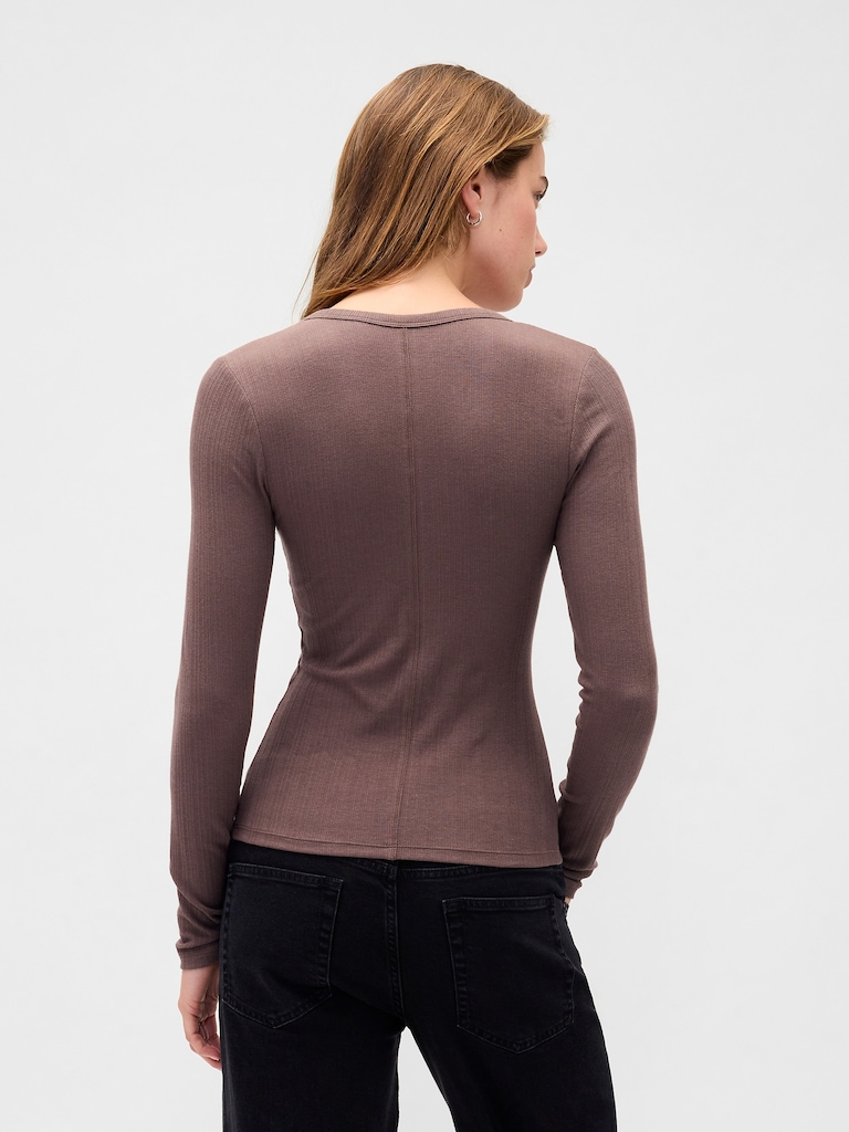 Sheer Modern Rib T-Shirt
