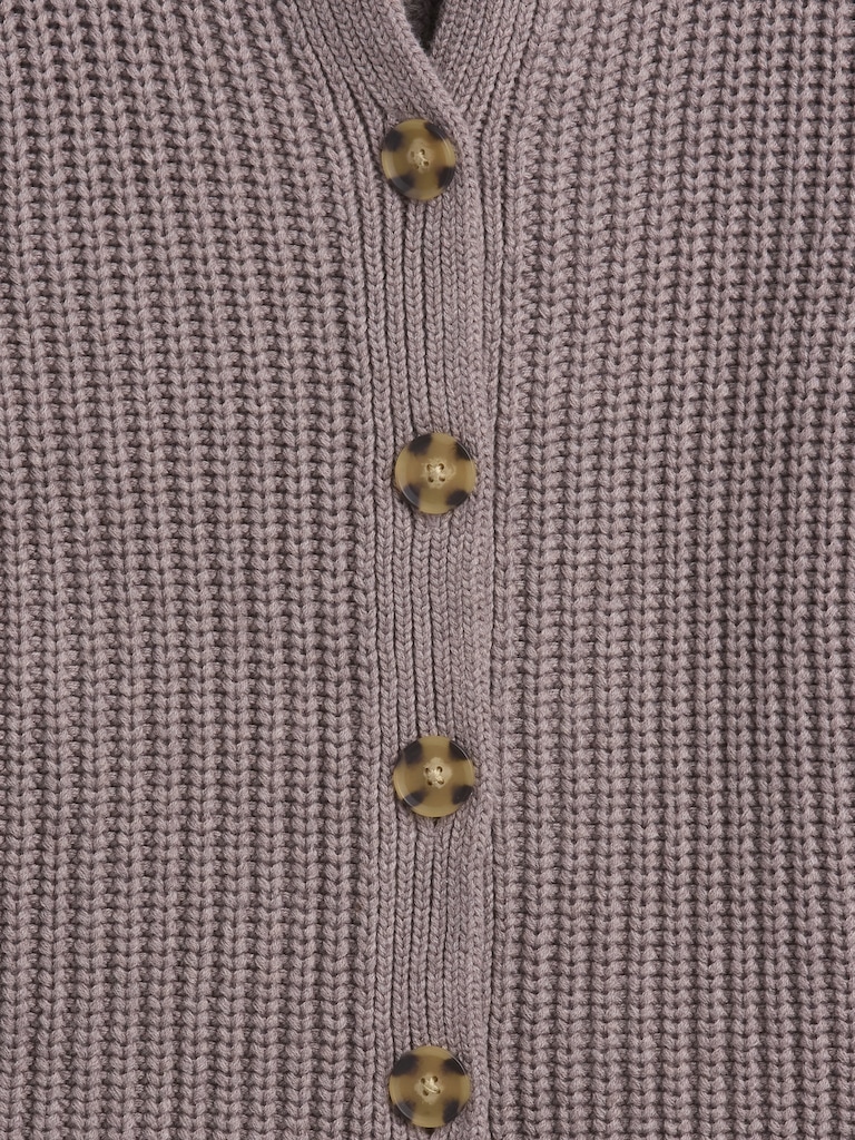 100% Cotton Collared Crop Cardigan Sweater
