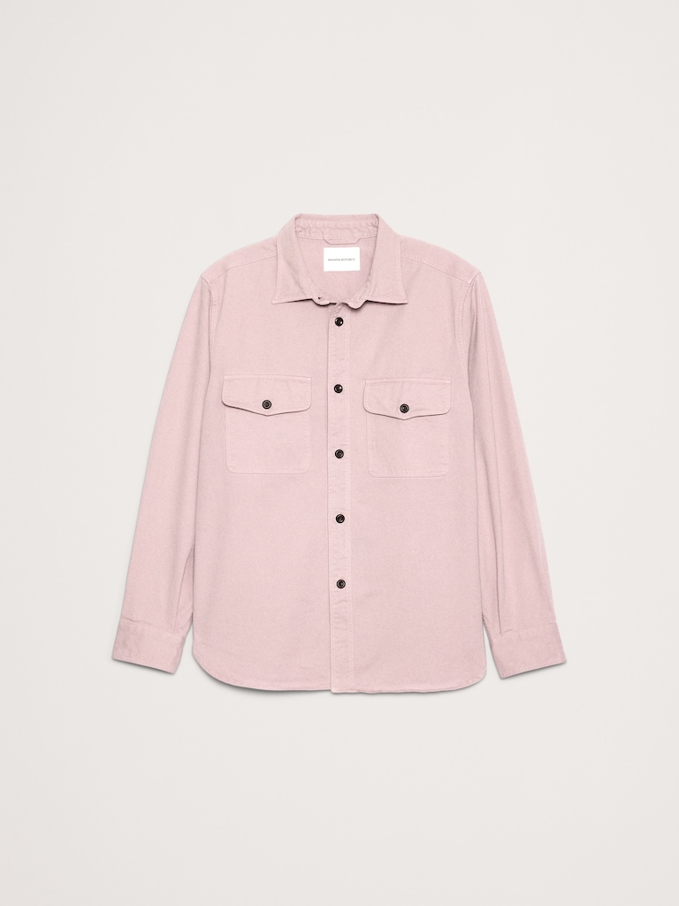 Standard-Fit Cotton Twill Overshirt