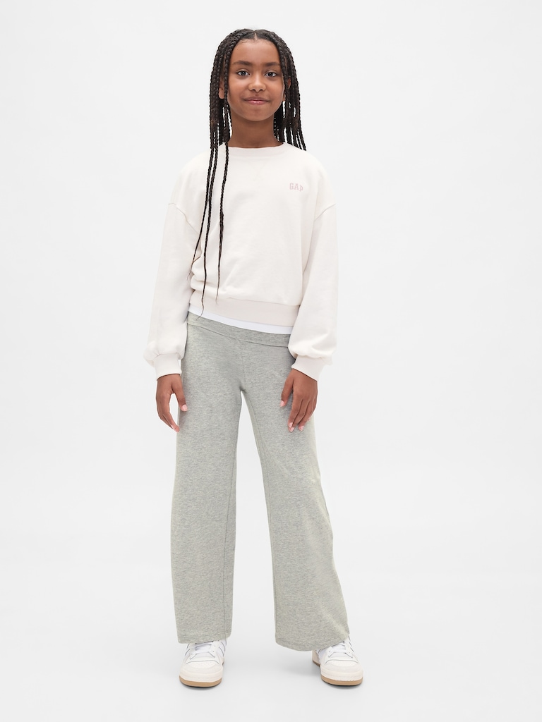 Kids Wide-Leg Foldover Leggings