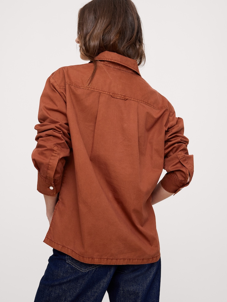 Cotton Twill Popover Shirt